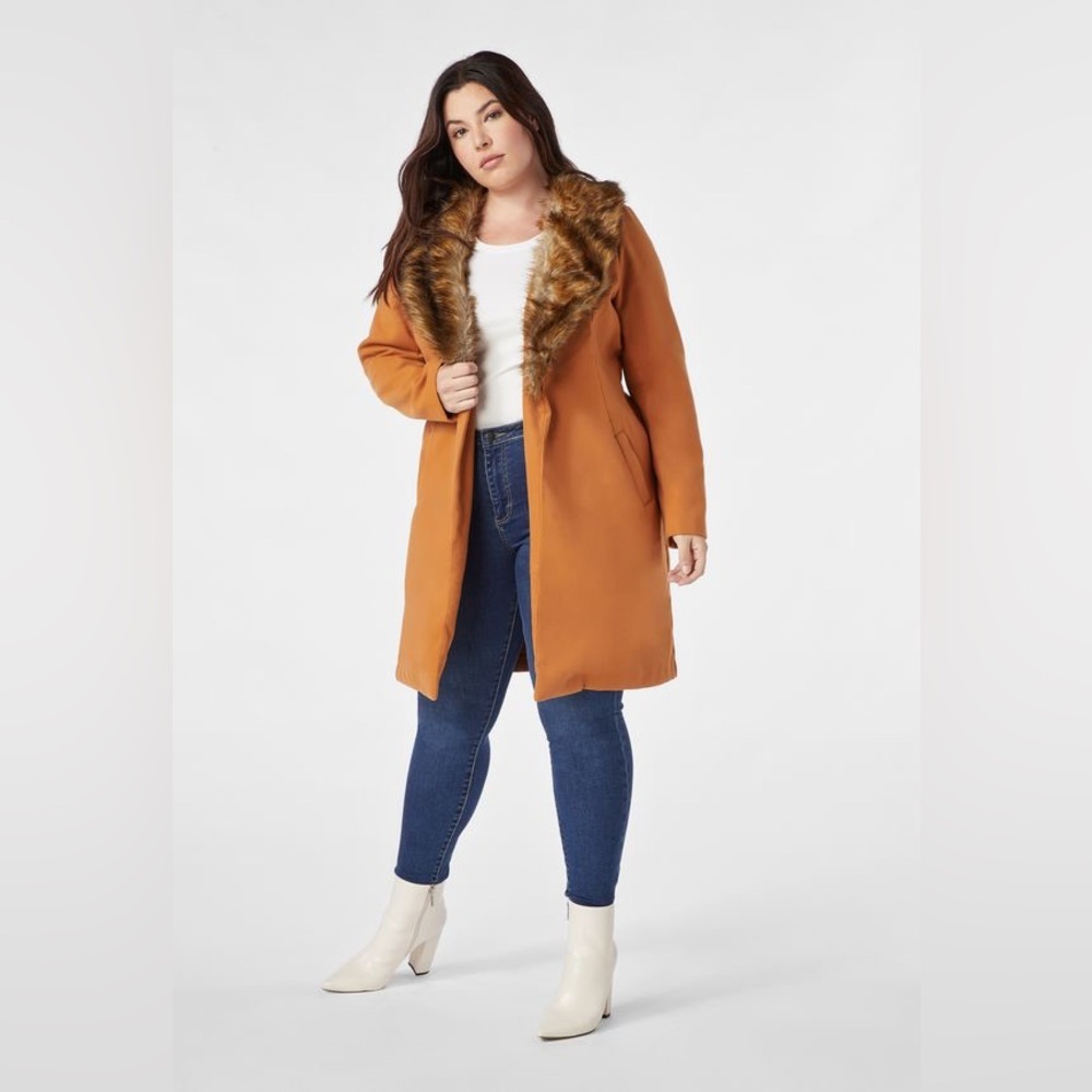 NWT JustFab Caramel Lightweight Jacket, size 3X but fits 1X/2X